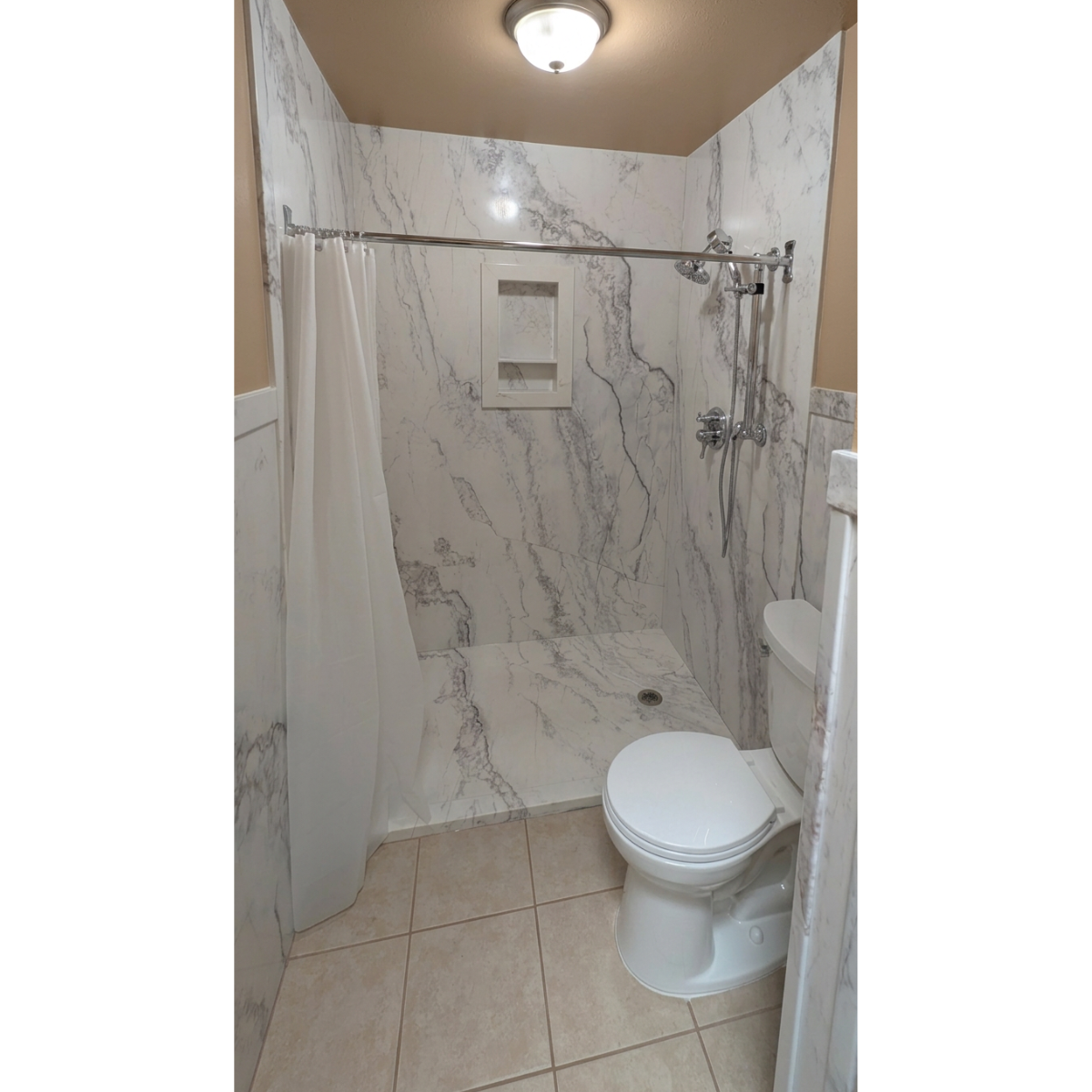 After: Bathtub to Walk-In Shower Conversion in El Paso