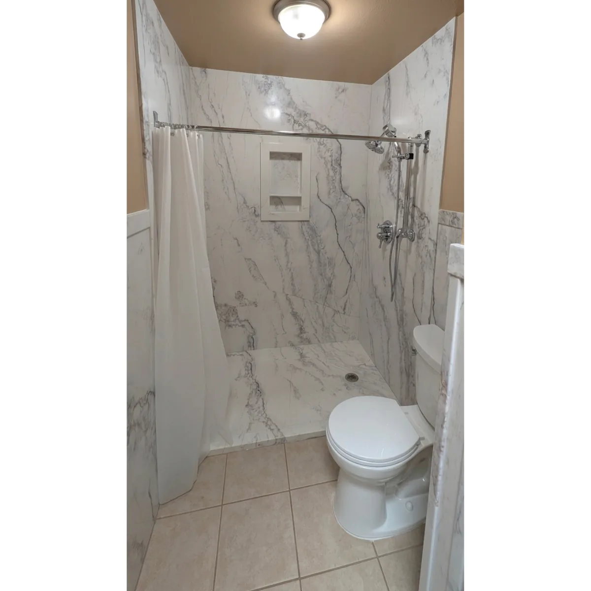 After: Bathtub to Walk-In Shower Conversion in El Paso