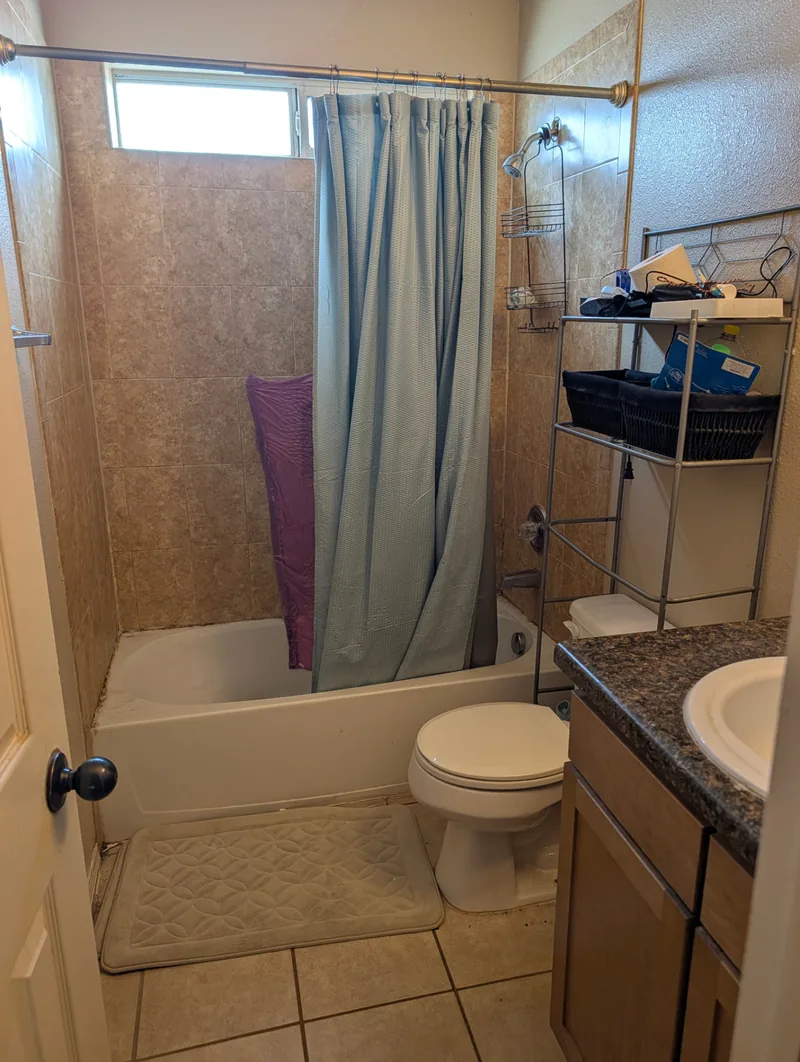 Before: Tub Replaced with Walk-In Shower in El Paso